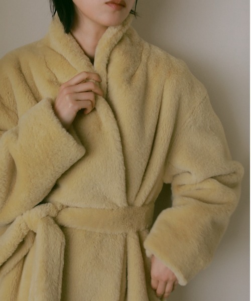 「CASA FLINE」 コート FREE バーガンディー レディース_画像5