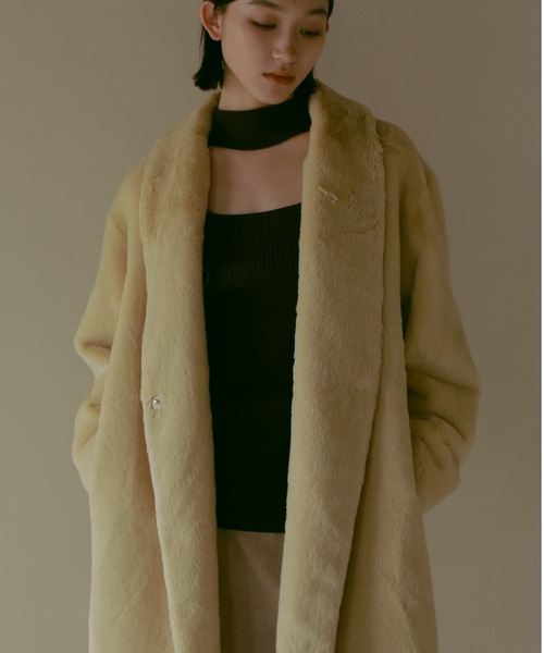 「CASA FLINE」 コート FREE バーガンディー レディース_画像8