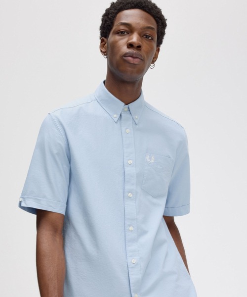 FRED PERRY 「FRED PERRY」 半袖シャツ M ホワイト メンズ