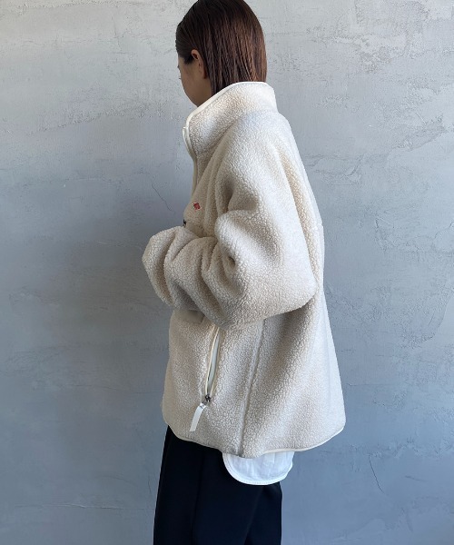 Danton（ダントン） ジップアップブルゾン M アイボリー レディース