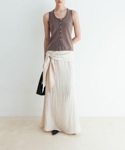 タンクトップ ノースリーブ Studio Doe Reversible Knitted Breasted Tank Top レディース