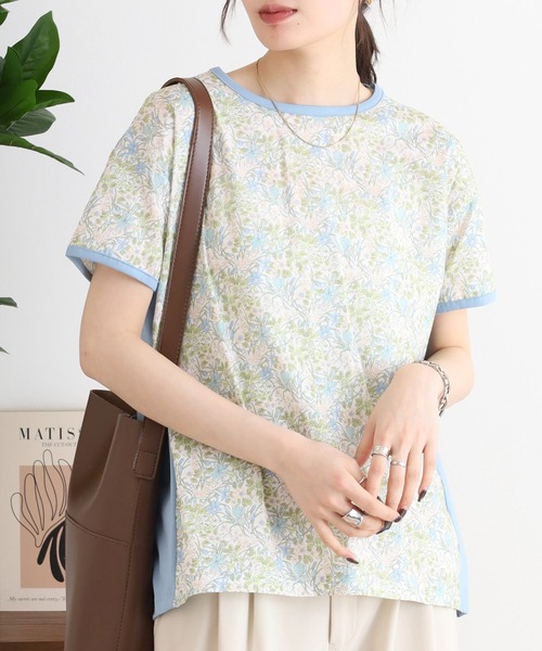 スマホショルダー tシャツ 半袖 BRODIAEA リバティプリント半袖T