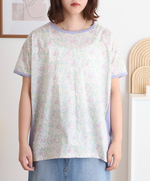 スマホショルダー tシャツ 半袖 BRODIAEA リバティプリント半袖T