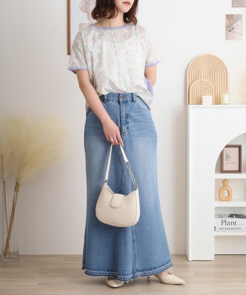 tシャツ BRODIAEA リバティプリント半袖Tシャツ ボタニカル柄×無地