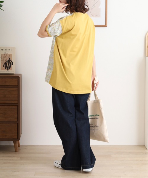tシャツ BRODIAEA リバティプリント半袖Tシャツ ボタニカル柄