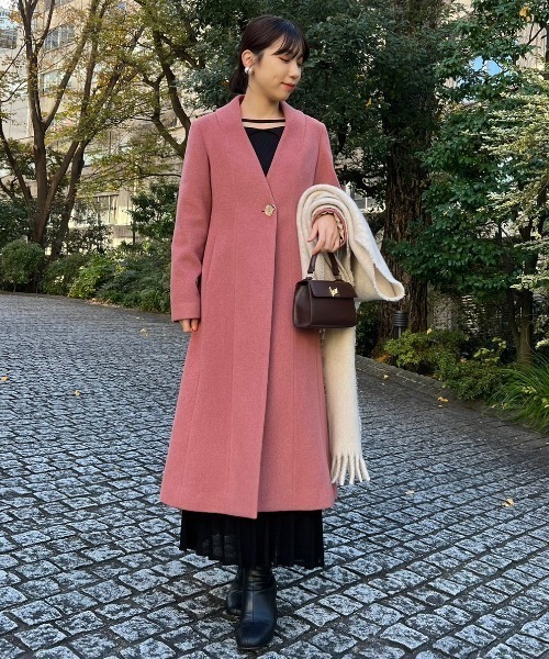 LILY BROWN（リリーブラウン） ノーカラーコート 1 ブラウン