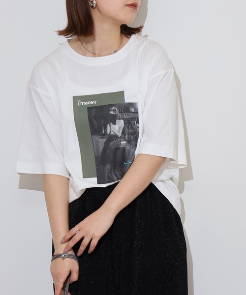 hunch tシャツ コンパクトスムース フォトTシャツ レディース
