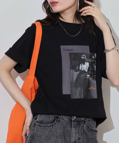 tシャツ hunch コンパクトスムース　フォトTシャツ レディース hunch tシャツ コンパクトスムース フォトTシャツ レディース