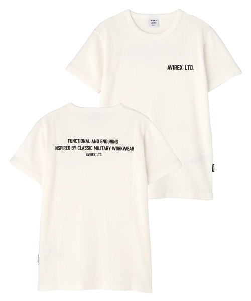 国内発送【AVIREX】ワッフル クルーネック 半袖Tシャツ AVIREX アビレックス サーマルクルーネック半袖Tシャツ デイリー