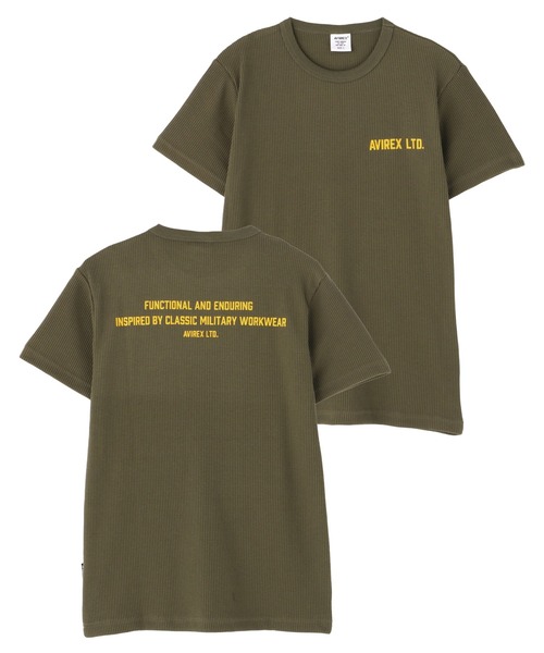 AVIREX tシャツ 「WEB＆DEPOT限定」WAFFLE CREWNECK T-SHIRT