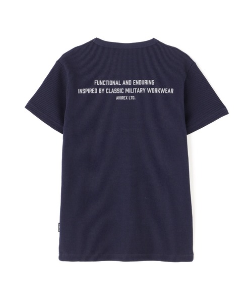 AVIREX tシャツ 「WEB＆DEPOT限定」WAFFLE CREWNECK T-SHIRT