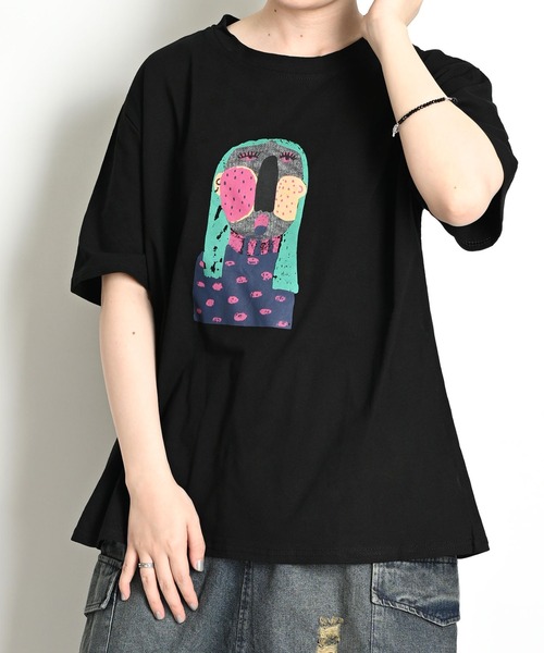 tシャツ クルーネック 丸首 プリントTシャツ レディース メンズ