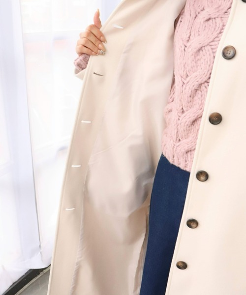 「moment+」 ステンカラーコート M ブラウン系その他 レディース_画像5