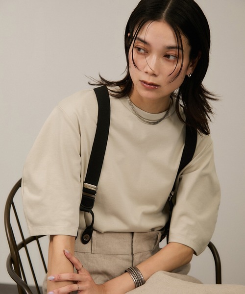 tシャツ 「WEB限定」ラウンドスリーブTシャツ「接触冷感・UVケア」 レディース