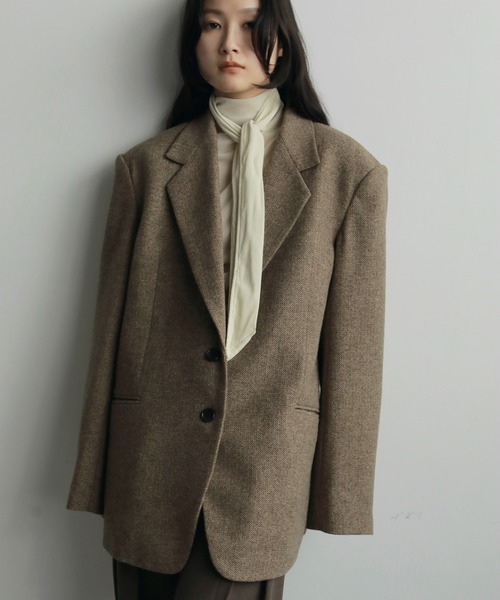 anuke（アンヌーク） ジャケット テーラードジャケット Herringbone