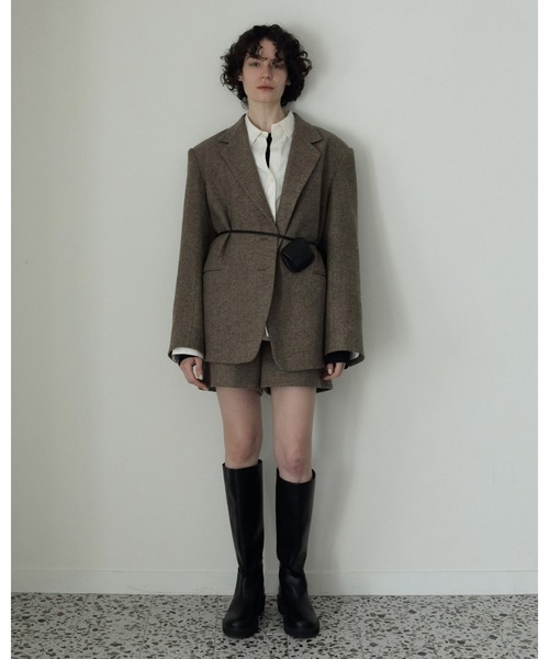 anuke ジャケット テーラードジャケット Herringbone Wool