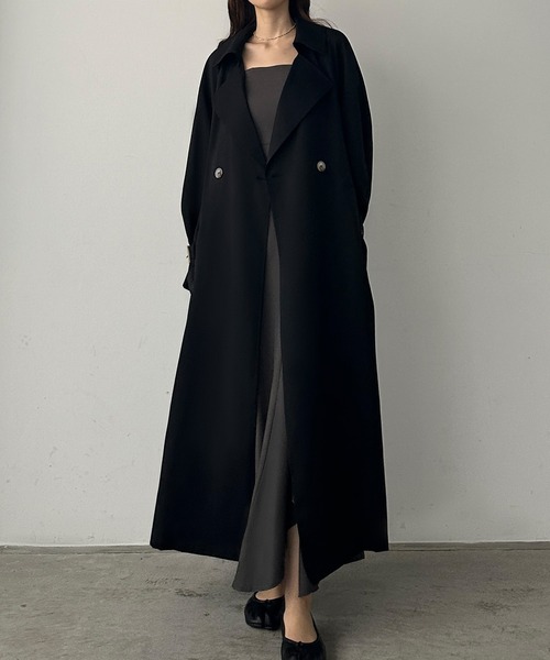 「Louere」 トレンチコート LARGE アイボリー レディース_画像8