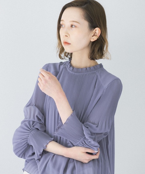 「F by ROSSO」 長袖ブラウス FREE ブルー系その他 レディース F by ROSSO 「F ROSSO」 長袖ブラウス FREE ブルー系その他
