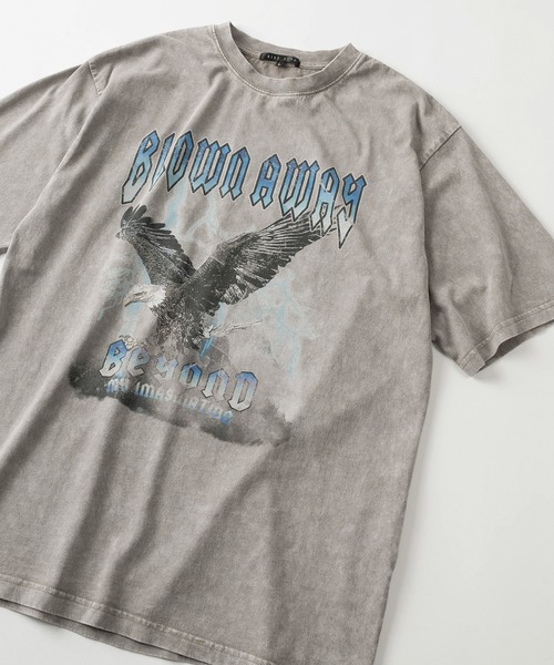 tシャツ 「82」 ロックテイスト プリントTシャツ バックプリント