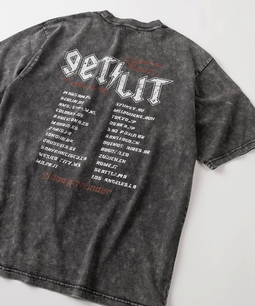 tシャツ 「82」 ロックテイスト プリントTシャツ バックプリント