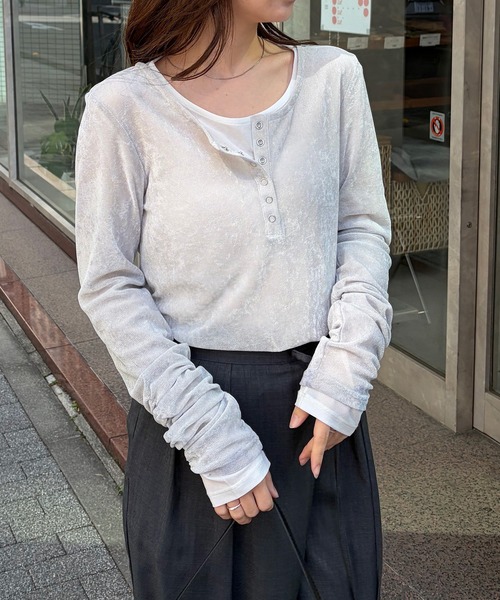 solleim（ソルレム） ヘンリーネック tシャツ 「26SS新色追加」シアー