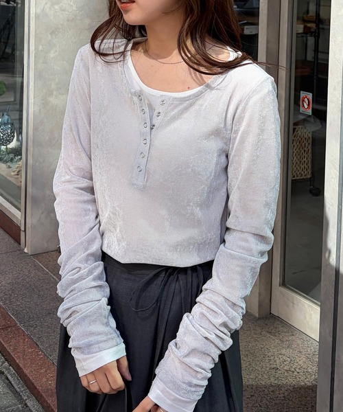 solleim（ソルレム） tシャツ 「26SS新色追加」シアーベロアヘンリー