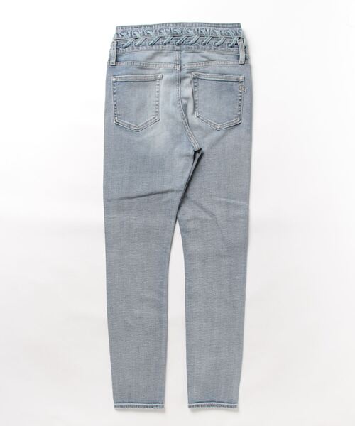 GYDA ライトブルー スキニーデニム GYDAM/WSIDERIPPEDスキニーデニム