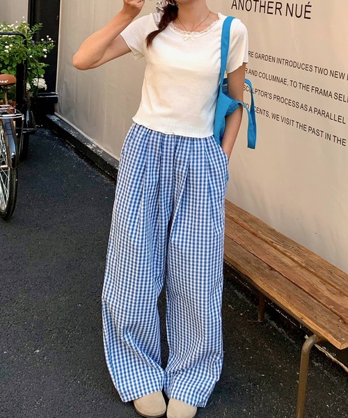 HEALTH ヘルス チェック ワイドイージーパンツ 大阪 FREAK'S STORE/チェック イージー パンツ【限定展開】｜Daytona