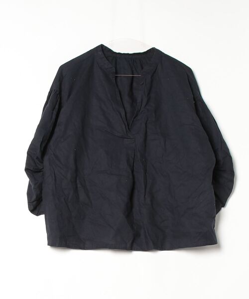「SALON adam et rope'」 7分袖ブラウス FREE ネイビー レディース