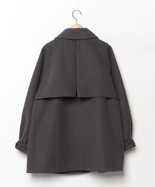 moment+ ステンカラーコート M チャコールグレー レディース