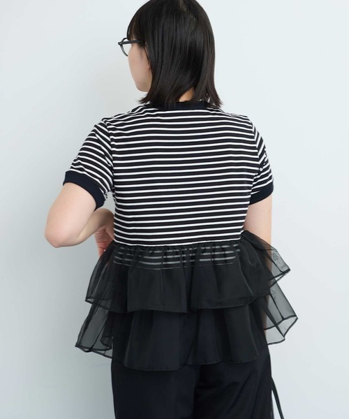 tシャツ ORGANDY ボーダー Tシャツ レディース I am in fact tシャツ ORGANDY ボーダー Tシャツ レディース