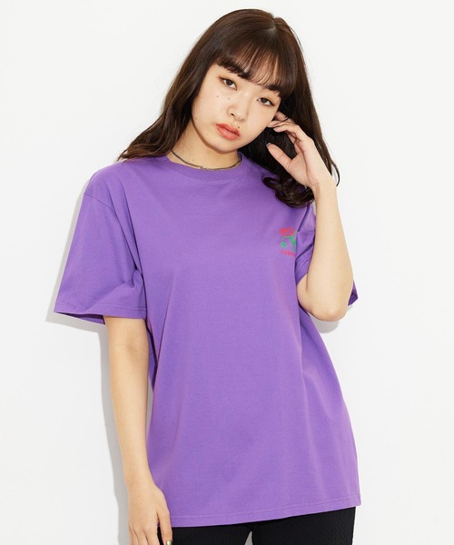 「X-girl」 半袖Tシャツ L パープル レディース