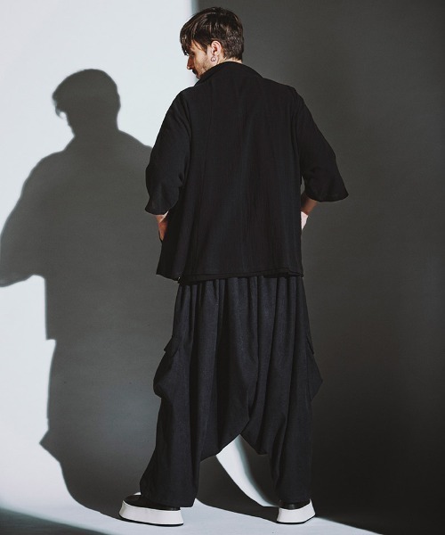 NO ID.（ノーアイディー） パンツ mp13956-サルエルカーゴトラウザーズ