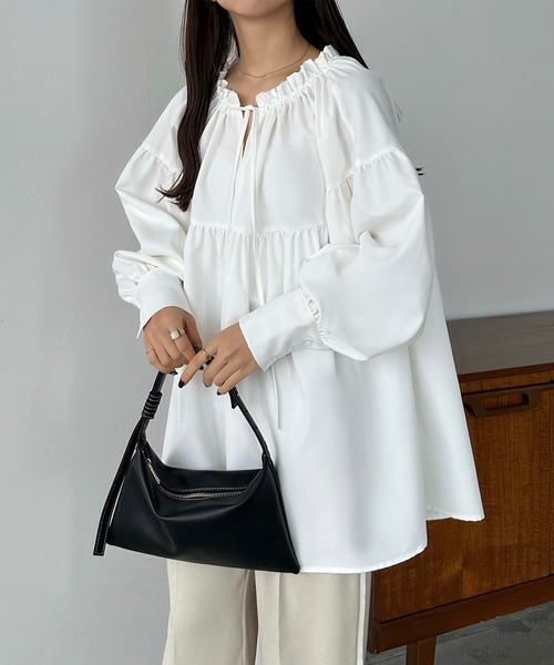 「callautia」 長(zhǎng)袖チュニック SMALL ベージュ レディース