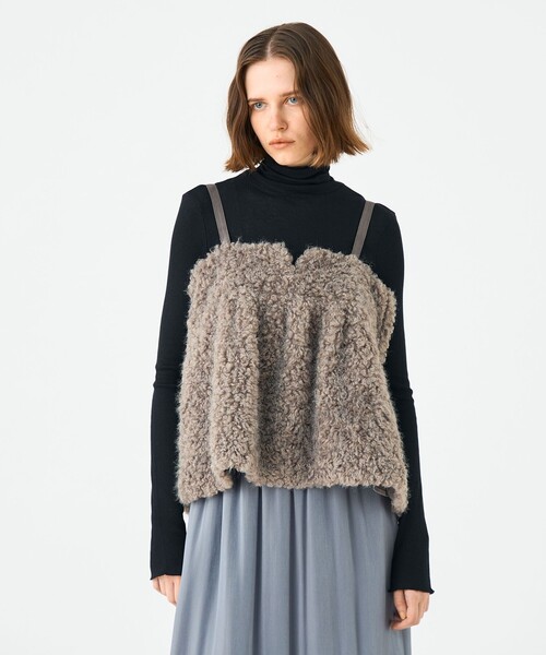 a*様 Ballsey ミックスファー キャミソールプルオーバー セール】ミックスファー キャミソールプルオーバー（その他トップス