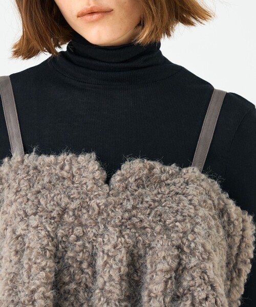 Ballsey（ボールジィ） ミックスファー キャミソールプルオーバー