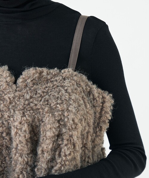 Ballsey（ボールジィ） ミックスファー キャミソールプルオーバー