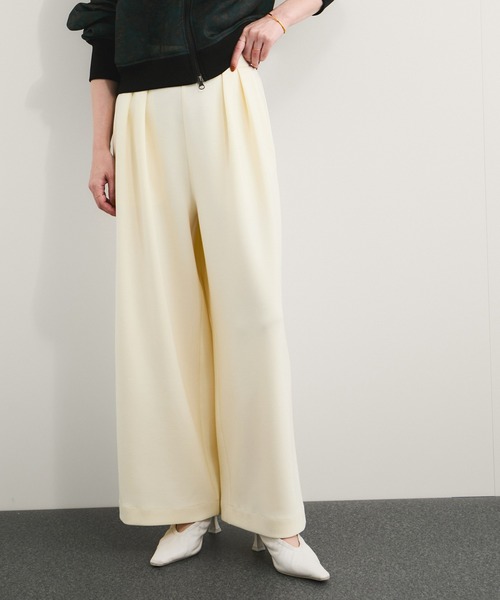 アダムエロ ペワイドパンツ 大人上質素材 ADAM ET ROPE' パンツ 「セットアップ対応」フォルムワイド
