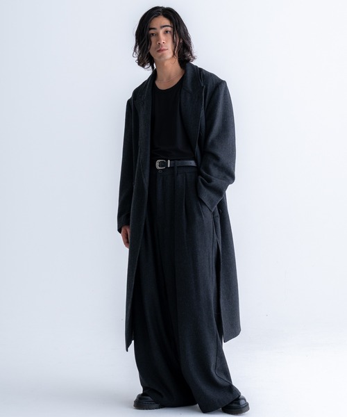 SINSS スラックス Tweed three tuck wide slacks / ツイード3タック