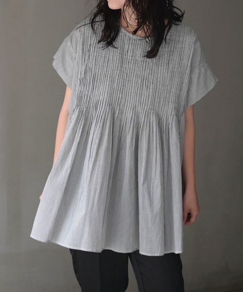 「&HALF」 「Worldclass」半袖ブラウス L ホワイト系その他 レディース_画像2