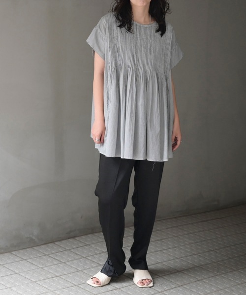 「&HALF」 「Worldclass」半袖ブラウス L ホワイト系その他 レディース_画像3