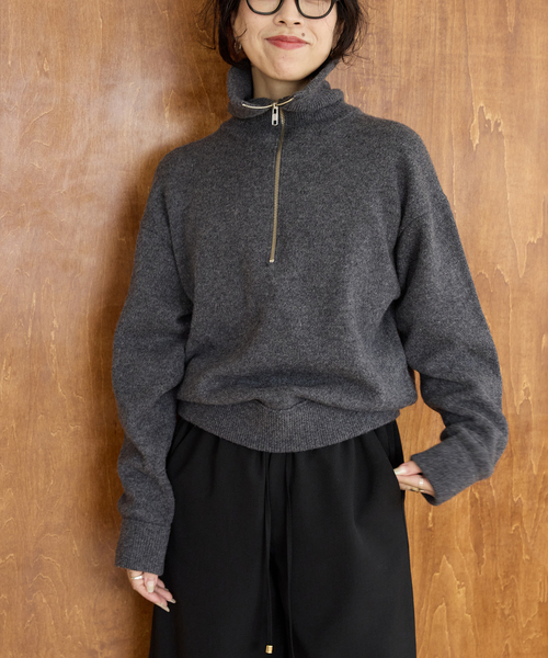 IENA LA BOUCLE ZIP ニットプルオーバー IENA LA BOUCLE（イエナラブークル） ニット セーター IENA LA BOUCLE