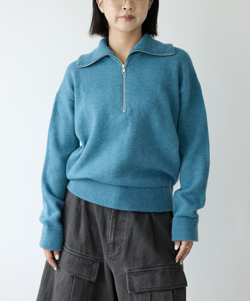 IENA LA BOUCLE ZIP ニットプルオーバー IENA LA BOUCLE（イエナラブークル） ニット セーター IENA LA BOUCLE