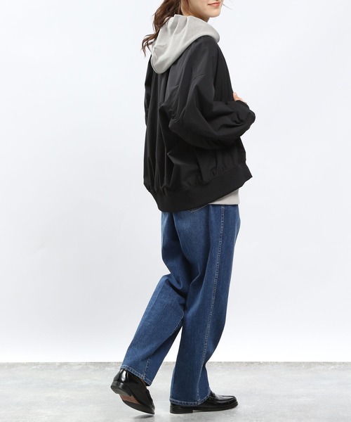 「GLOBAL WORK Smile Seed Store」 ジップアップブルゾン MEDIUM ベージュ レディース_画像3