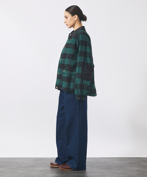 XL相当 レミレリーフ リネンカバーオール ブルー系 ストライプ柄 ボックス型 XL相当 レミレリーフ リネンカバーオール ブルー系 ストライプ柄