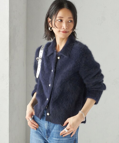 SHIPS（シップス） カーディガン 杢 フォックス カシミヤ ポロ ニット