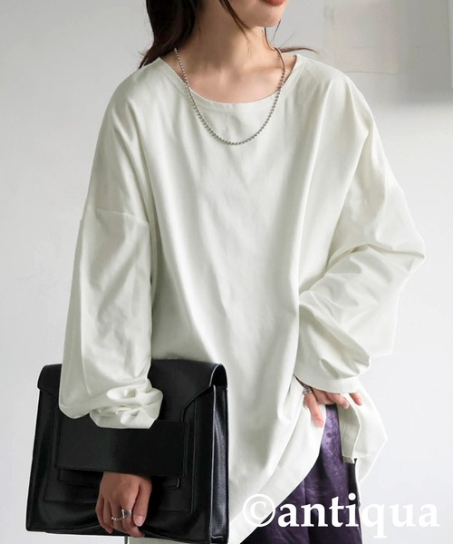 antiqua（アンティカ） antiqua tシャツ ドロップショルダーロンT