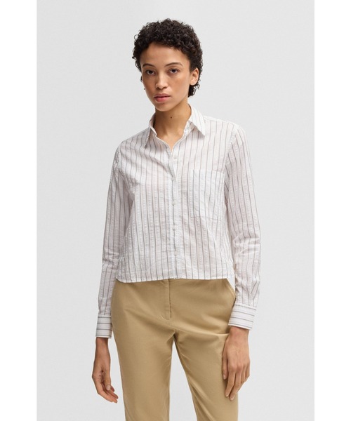 BOSS（HUGO BOSS） ブラウス シャツ レギュラーフィット ストライプ 