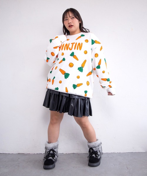 PUNYUS（プニュズ） トレーナー スウェット 「新サイズ」フード総柄