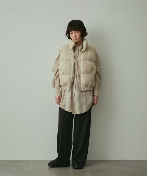 full/fill. ダウンベスト ベスト rib pudding best / リブパディング